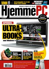 Forsiden av HjemmePC nr. 1 2013
